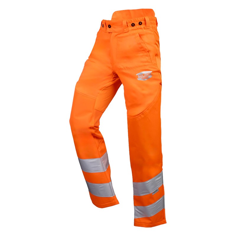 Pantalon débroussaillage HV orange face