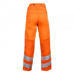 Pantalon débroussaillage HV orange dos
