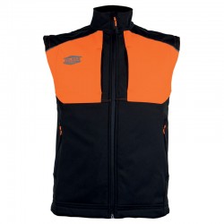 Veste softshell orange sans manches