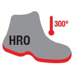 Contact heat resistant sole